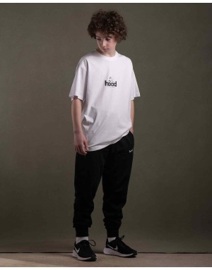 Camiseta hood Unisex Oversize modelo Minima color blanco