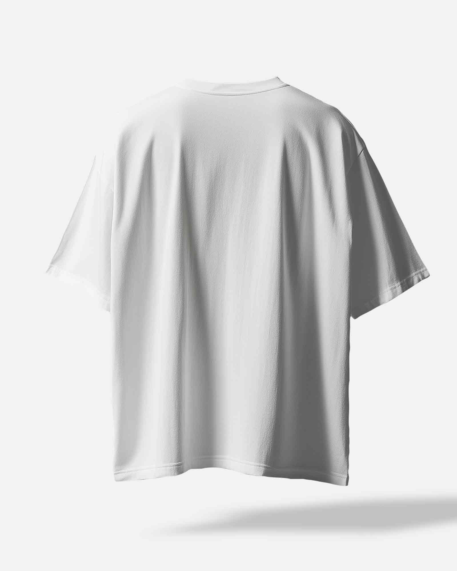 Camiseta hood Unisex Oversize modelo Minima color blanco
