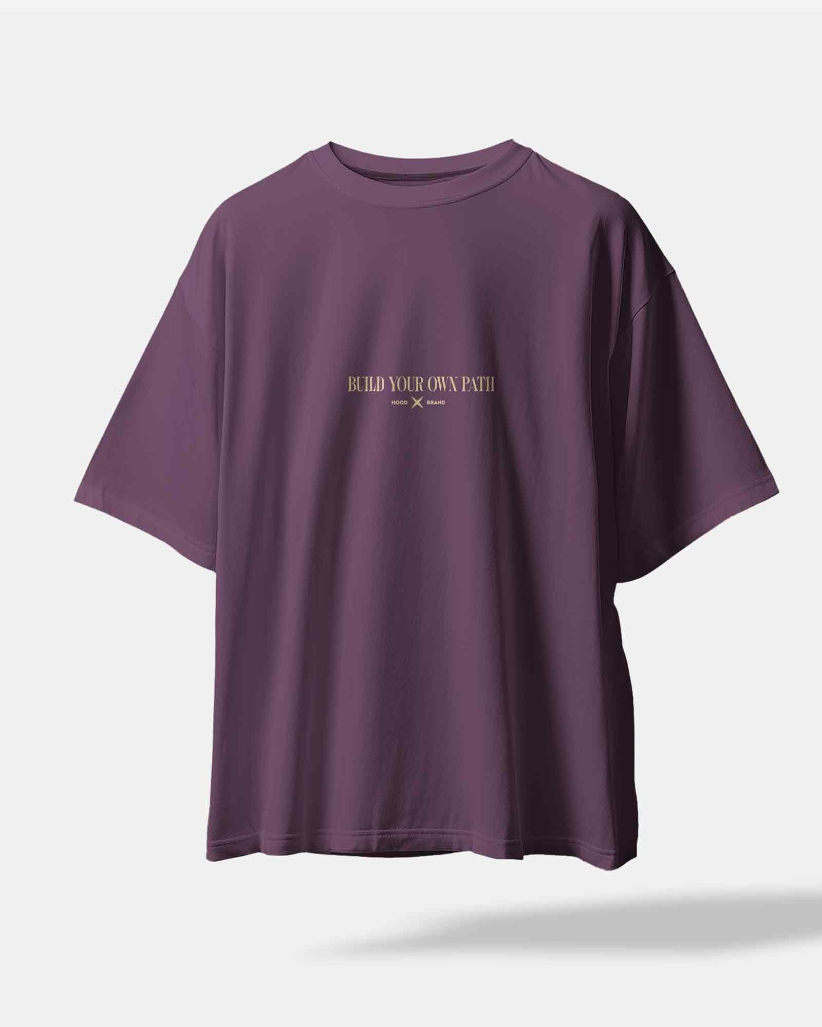 Camiseta hood Unisex Oversize modelo Break the Ball color Burdeos