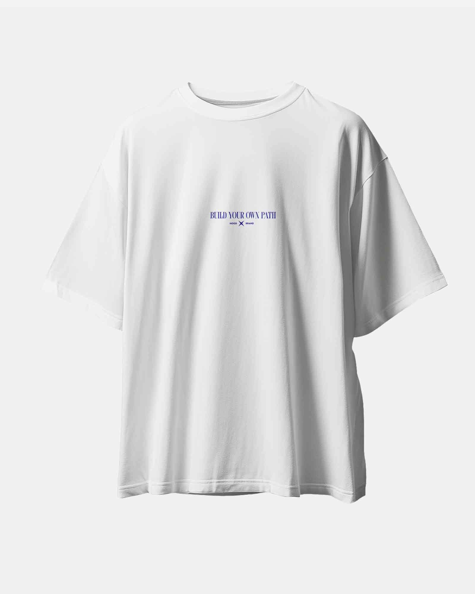 Camiseta hood Unisex Oversize modelo Break the Ball color Blanca