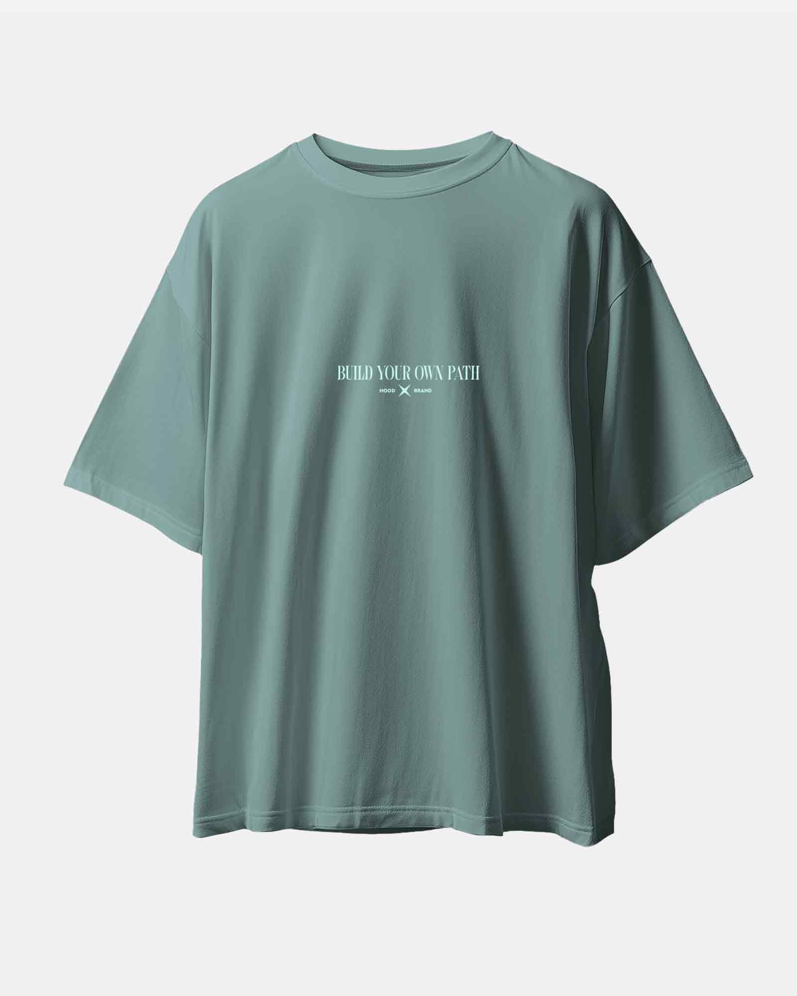 Camiseta hood Unisex Oversize modelo Break the Ball color Teal
