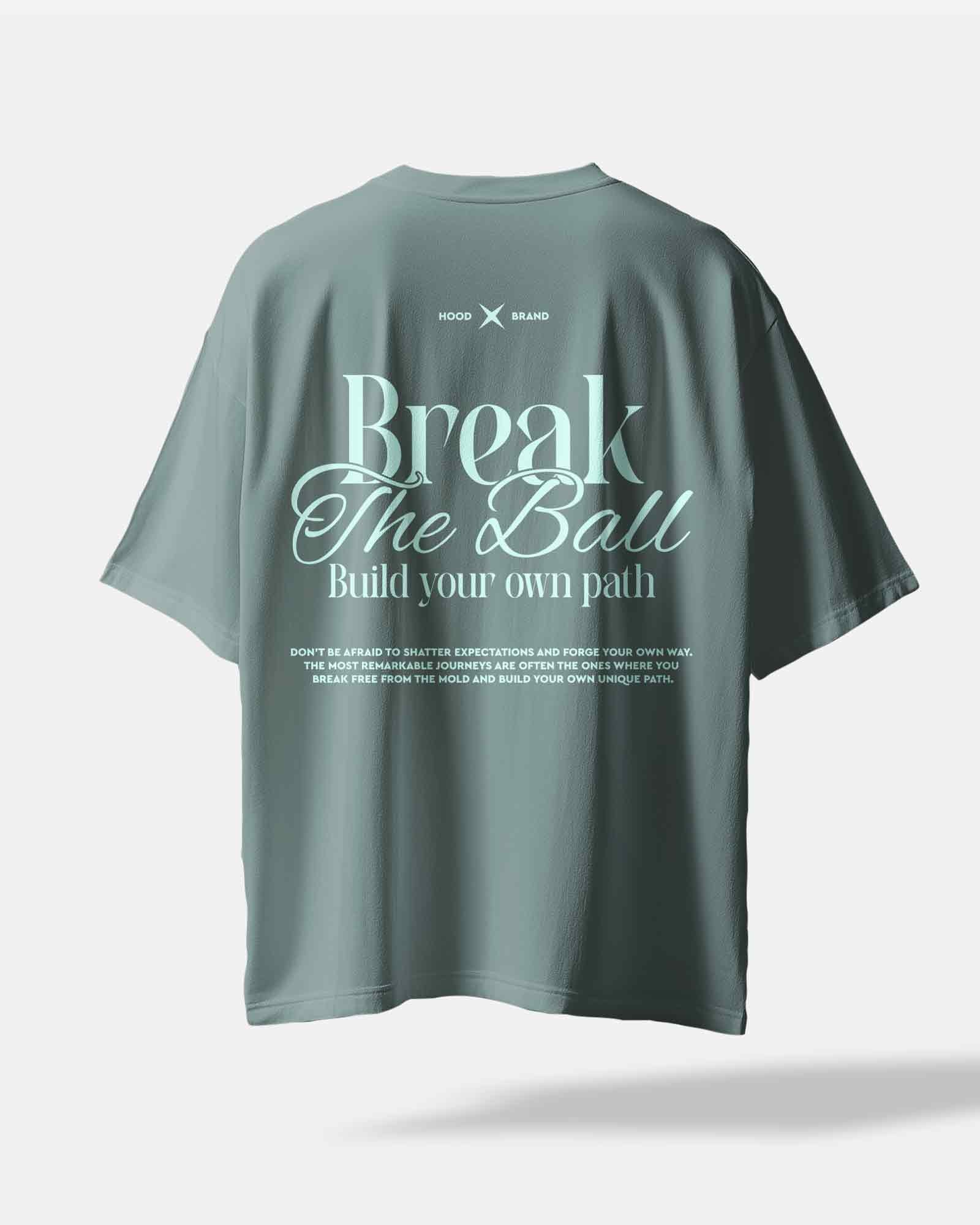 Camiseta hood Unisex Oversize modelo Break the Ball color Teal