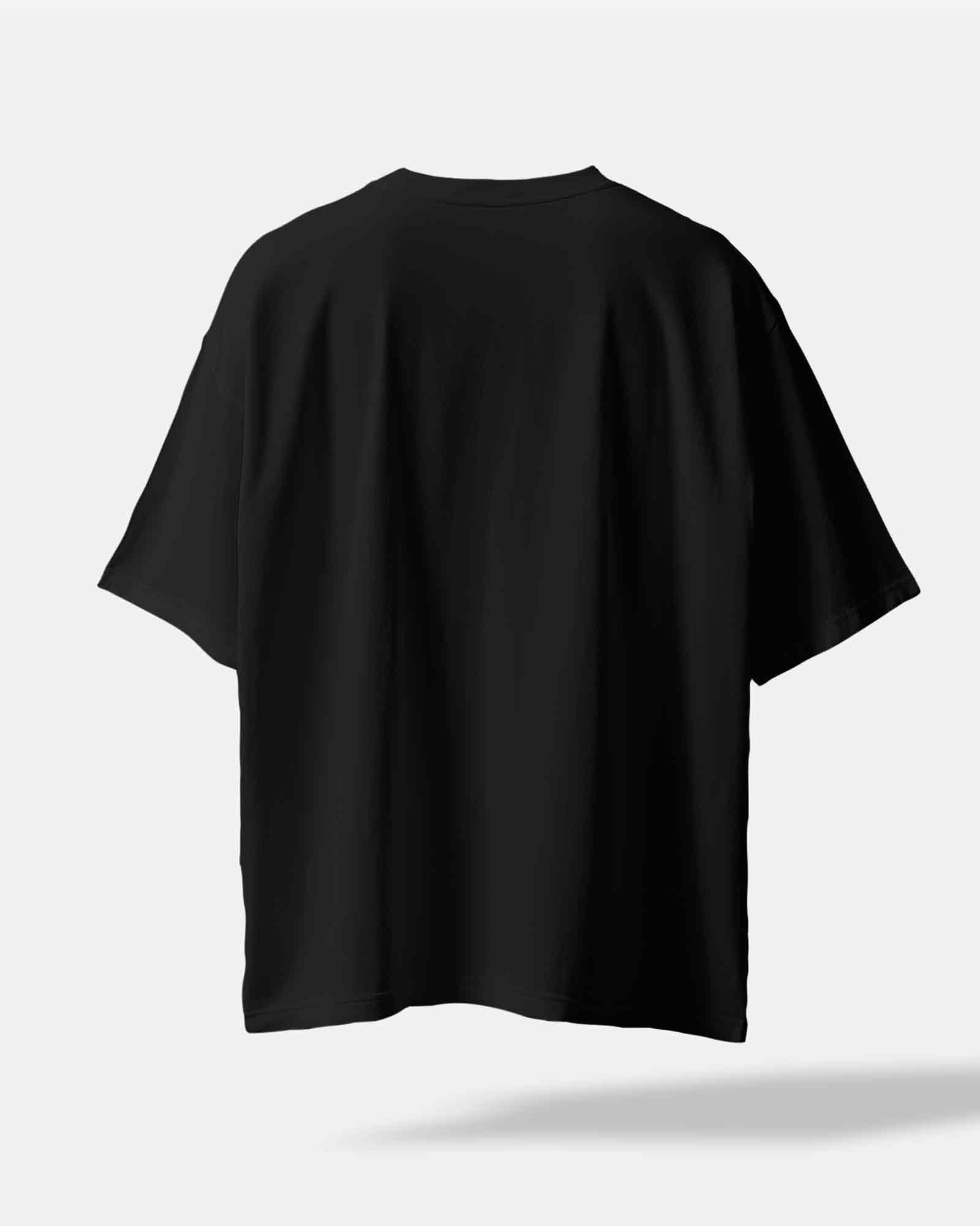 Camiseta hood Unisex Oversize modelo Change the game color Negro