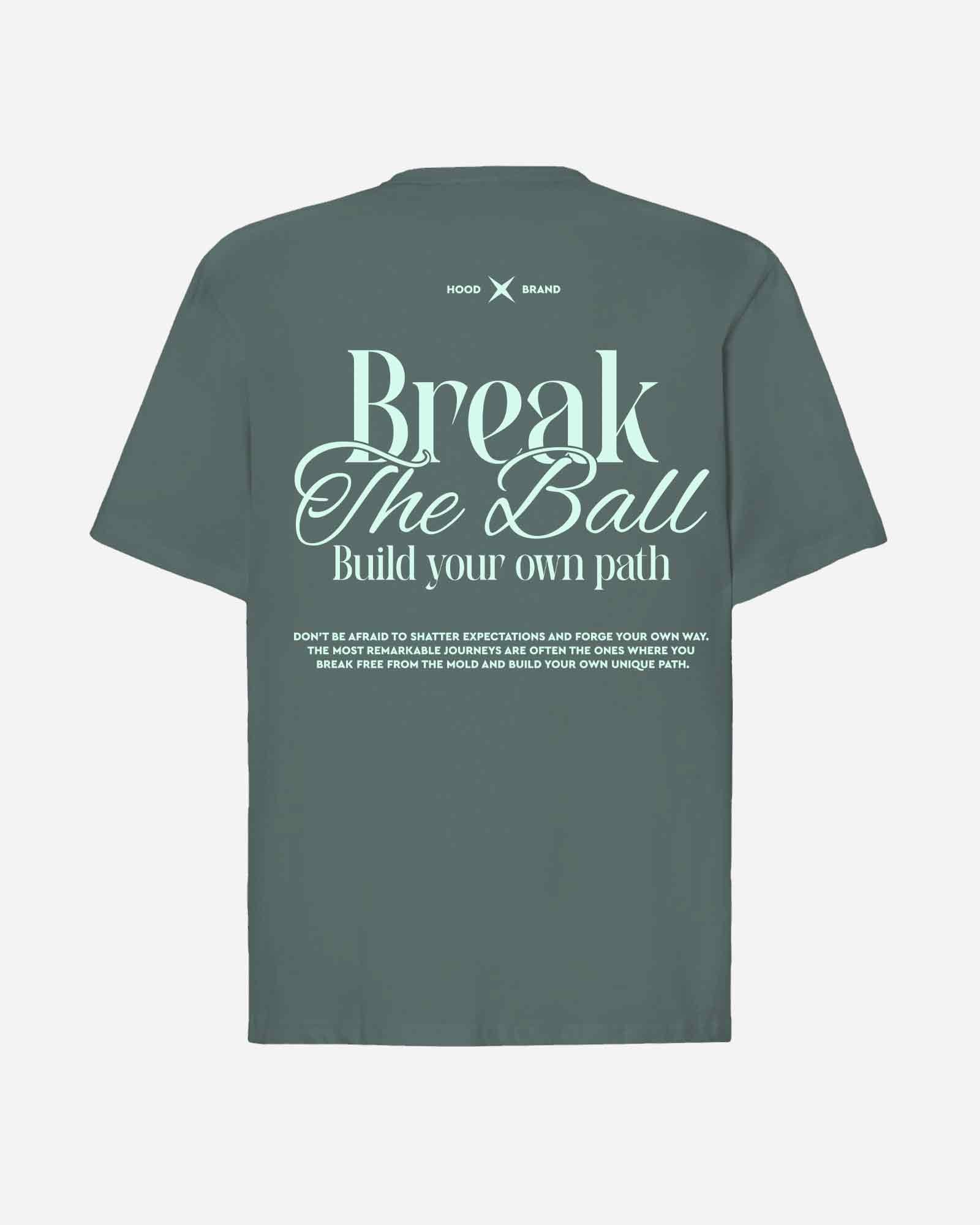Camiseta hood Unisex Oversize modelo Break the Ball color Teal