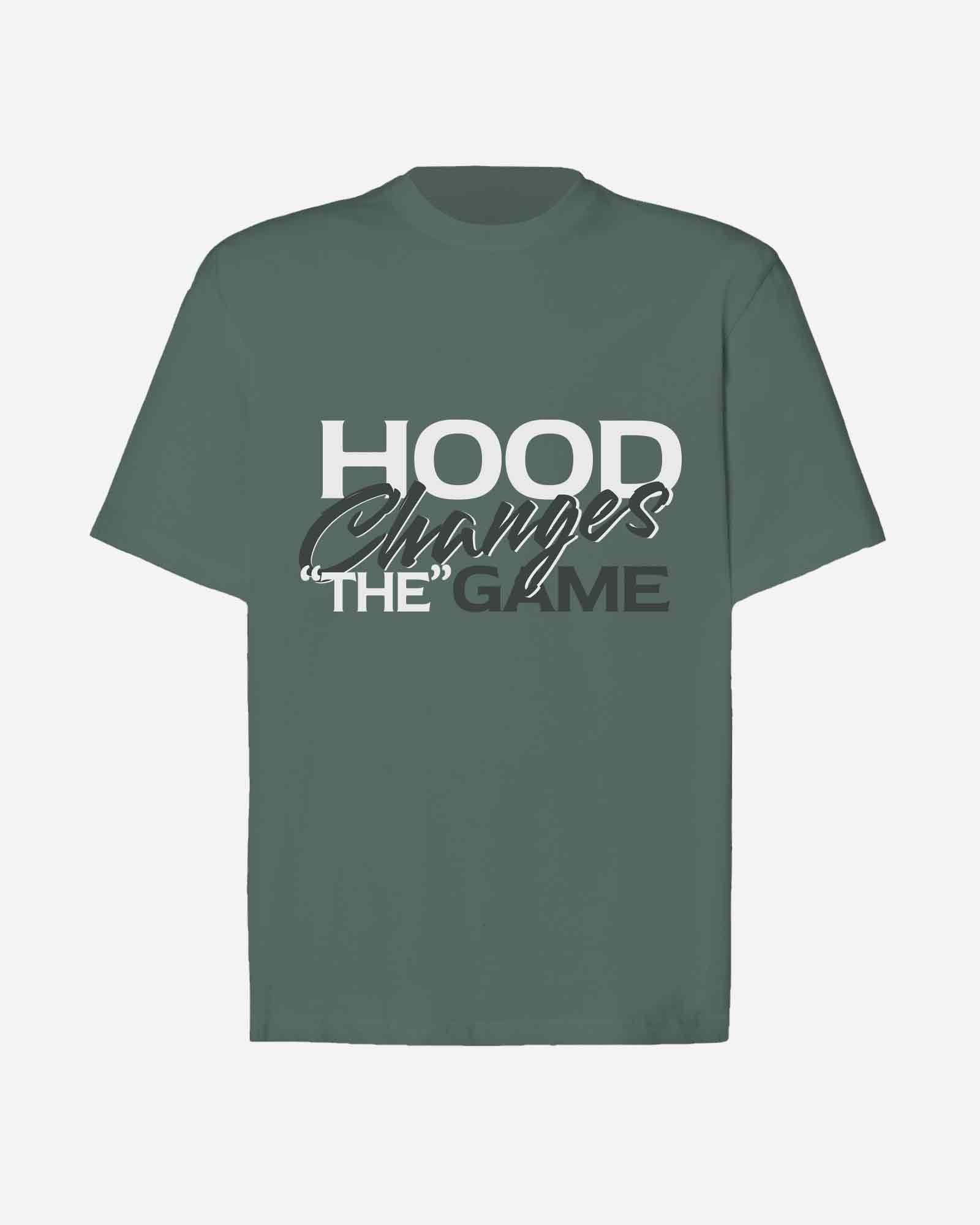 Camiseta hood Unisex Oversize modelo Change the game color Teal
