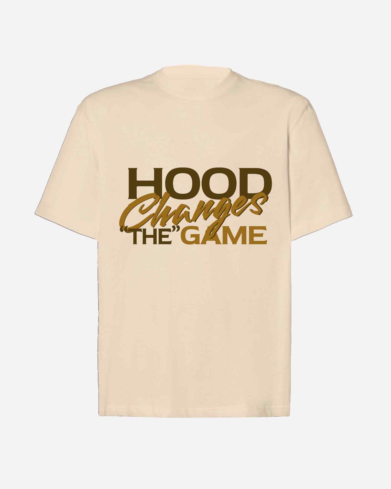 Camiseta hood Unisex Oversize modelo Change the game color Butter