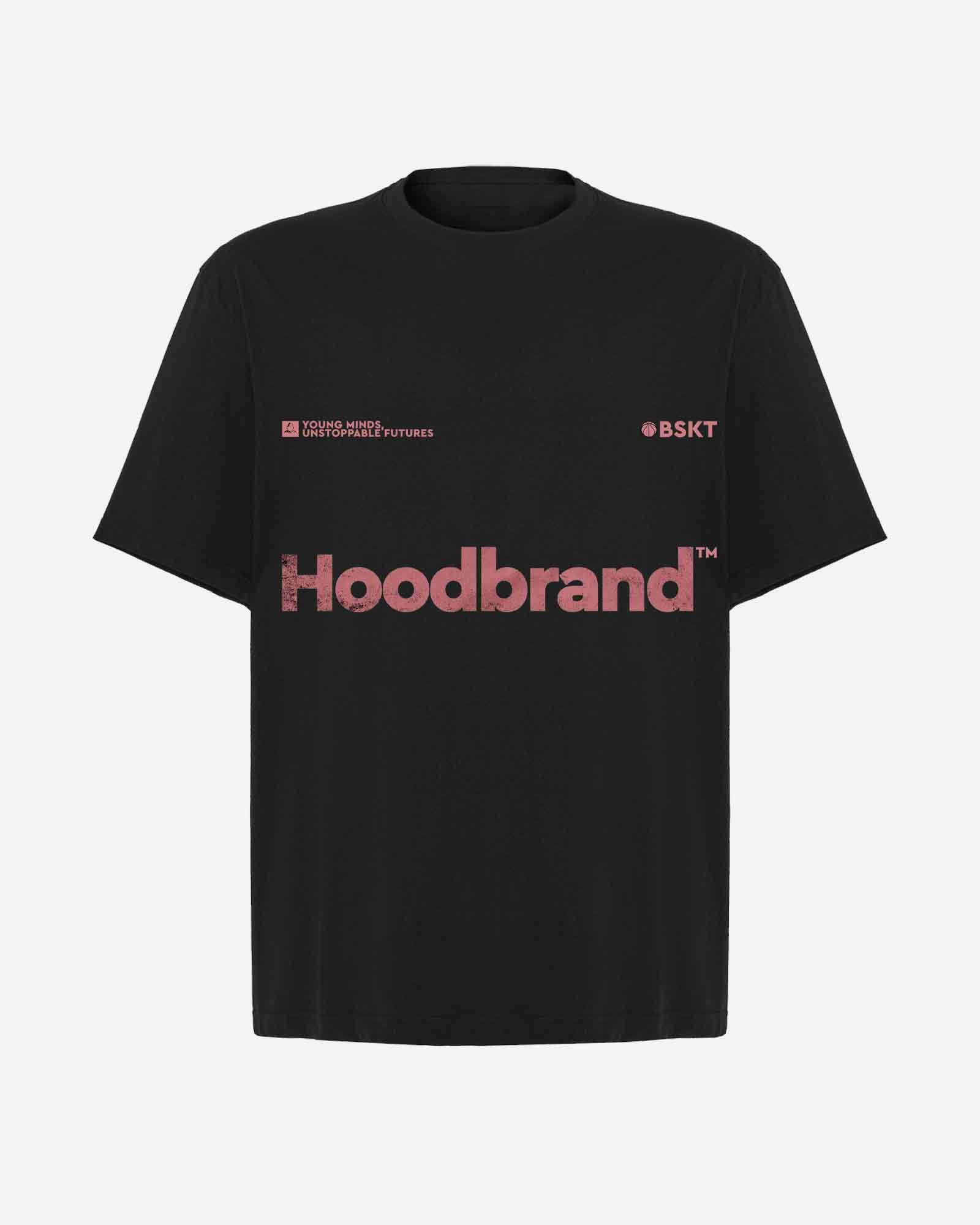 Camiseta hood Unisex Oversize modelo TM color negro