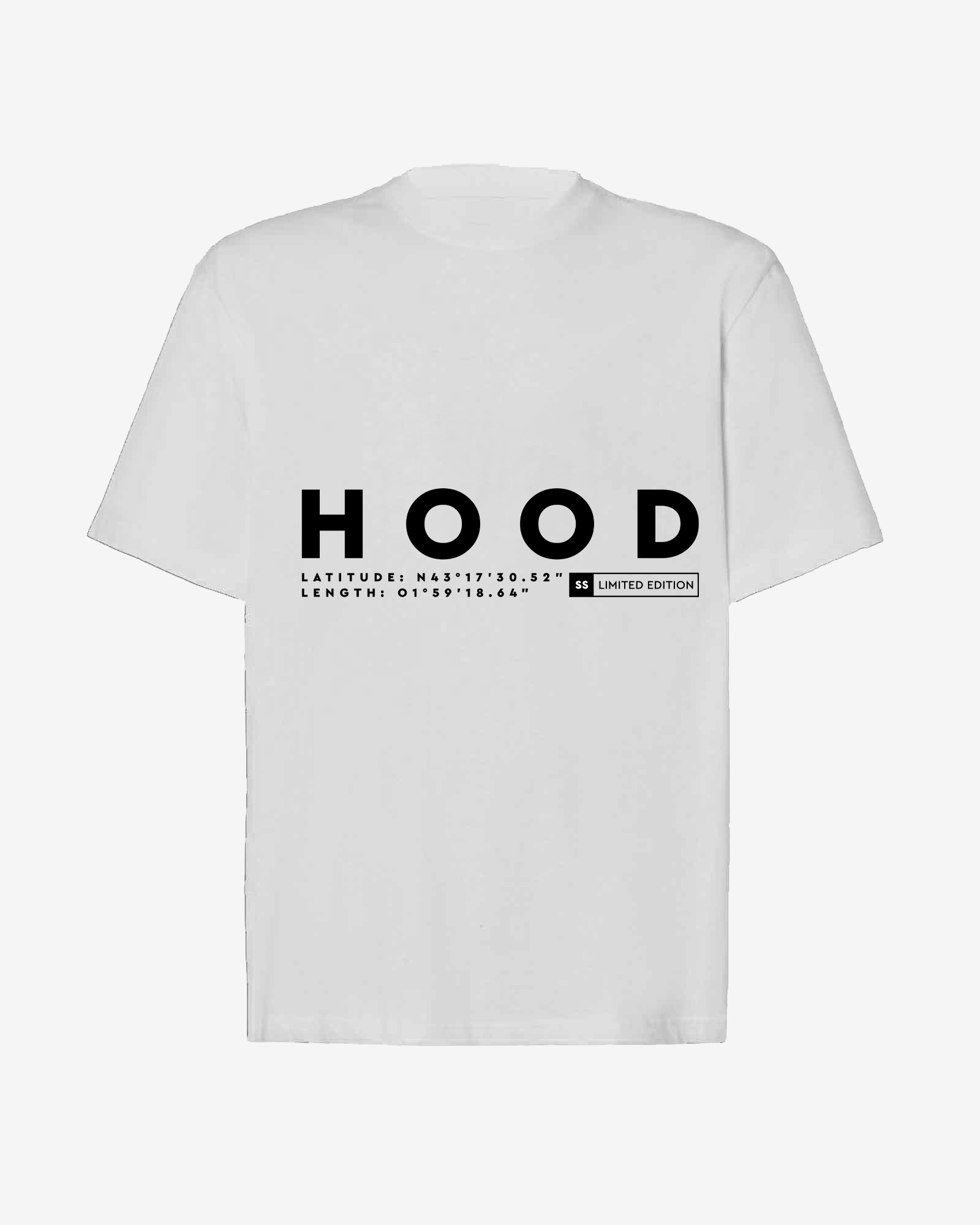 Camiseta hood Unisex Oversize modelo Limited Edition color blanco