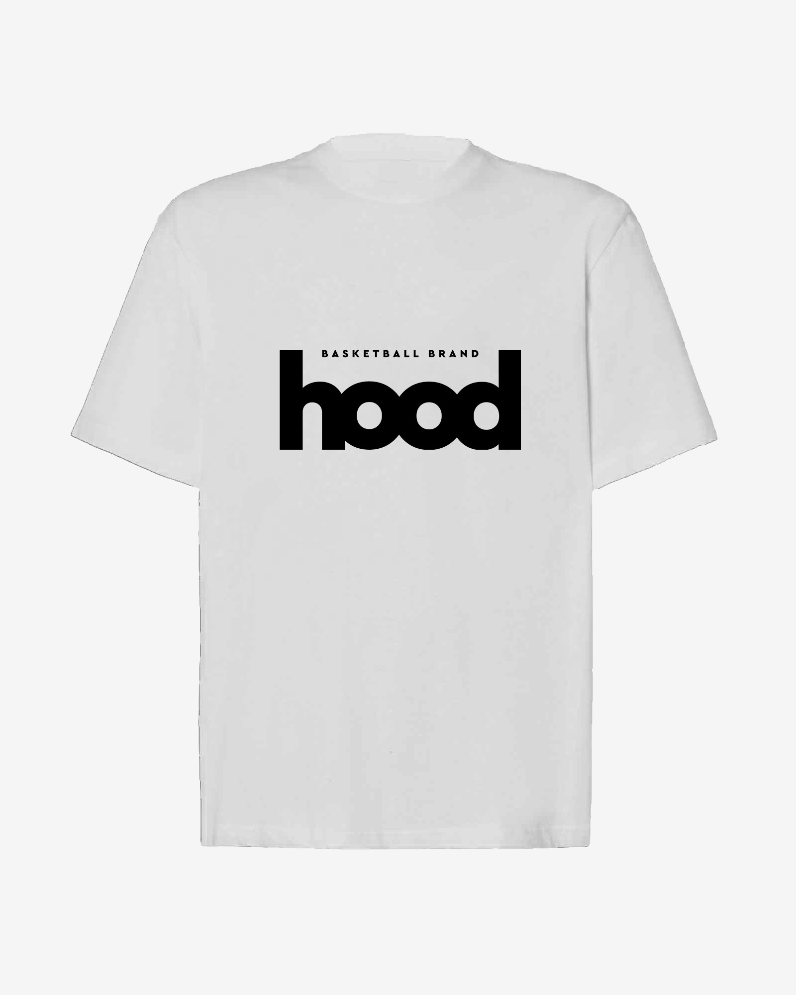 Camiseta hood Unisex Oversize modelo Logo color blanco