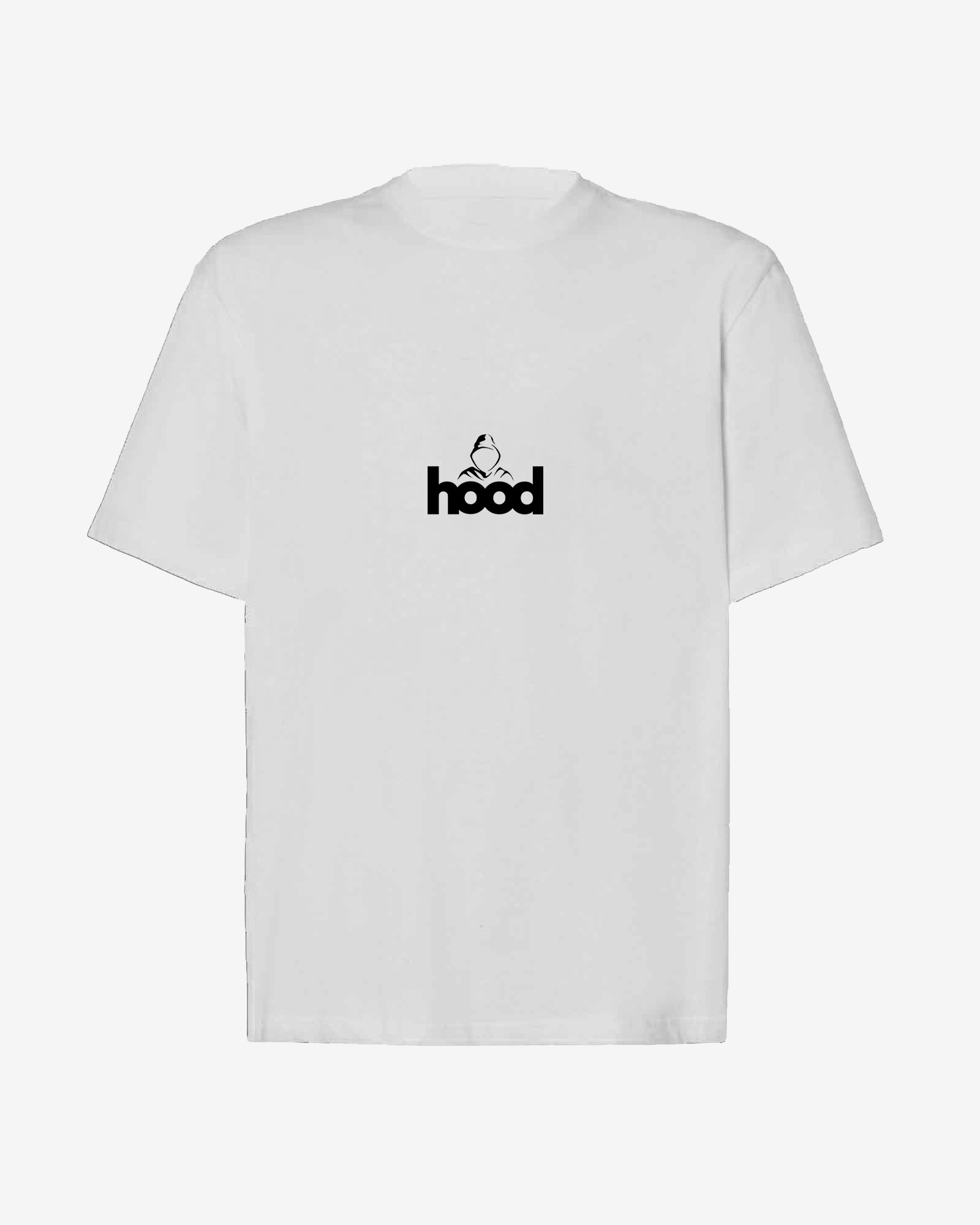 Camiseta hood Unisex Oversize modelo Minima color blanco