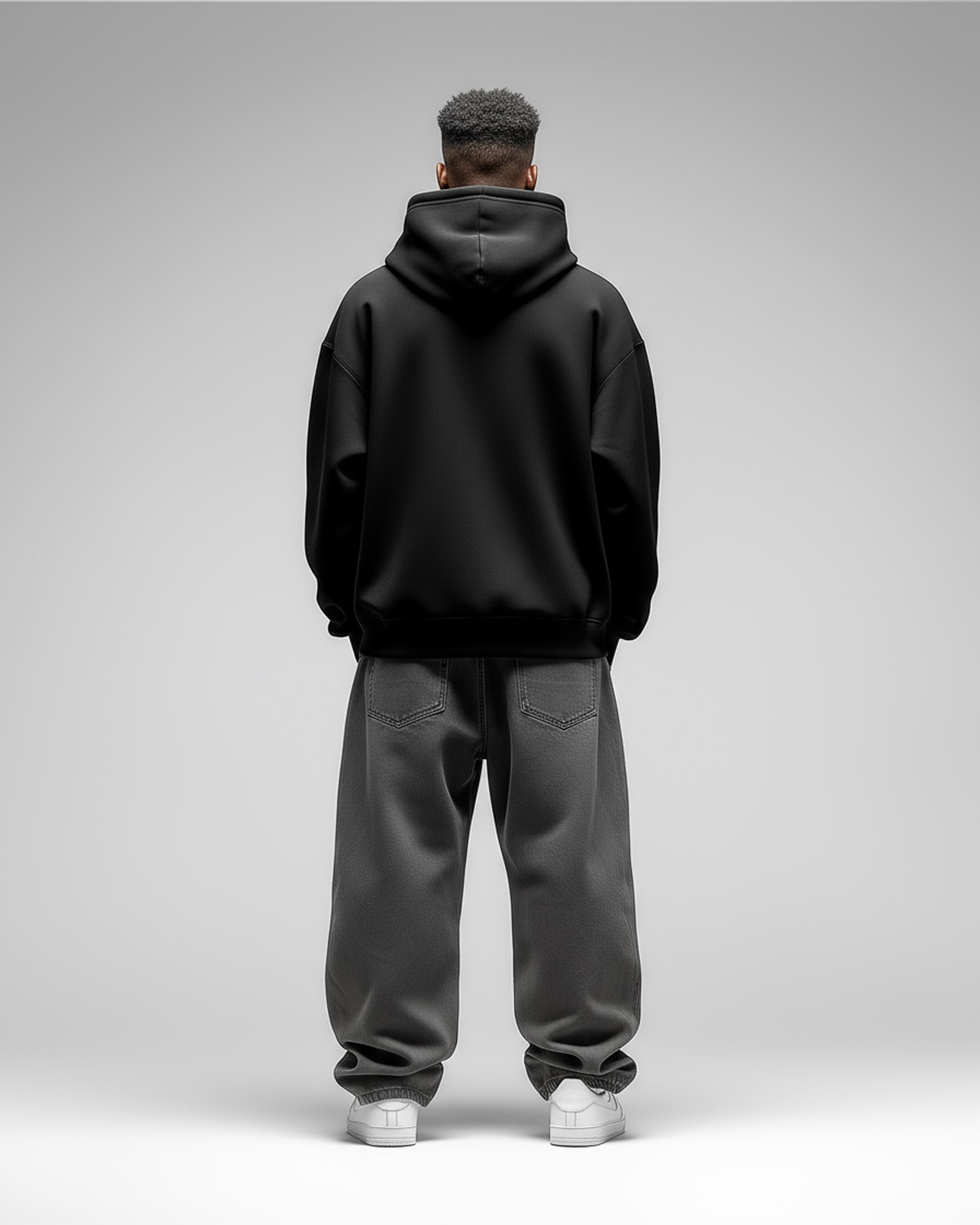 Sudadera Hood Oversize Keep Shining color negro