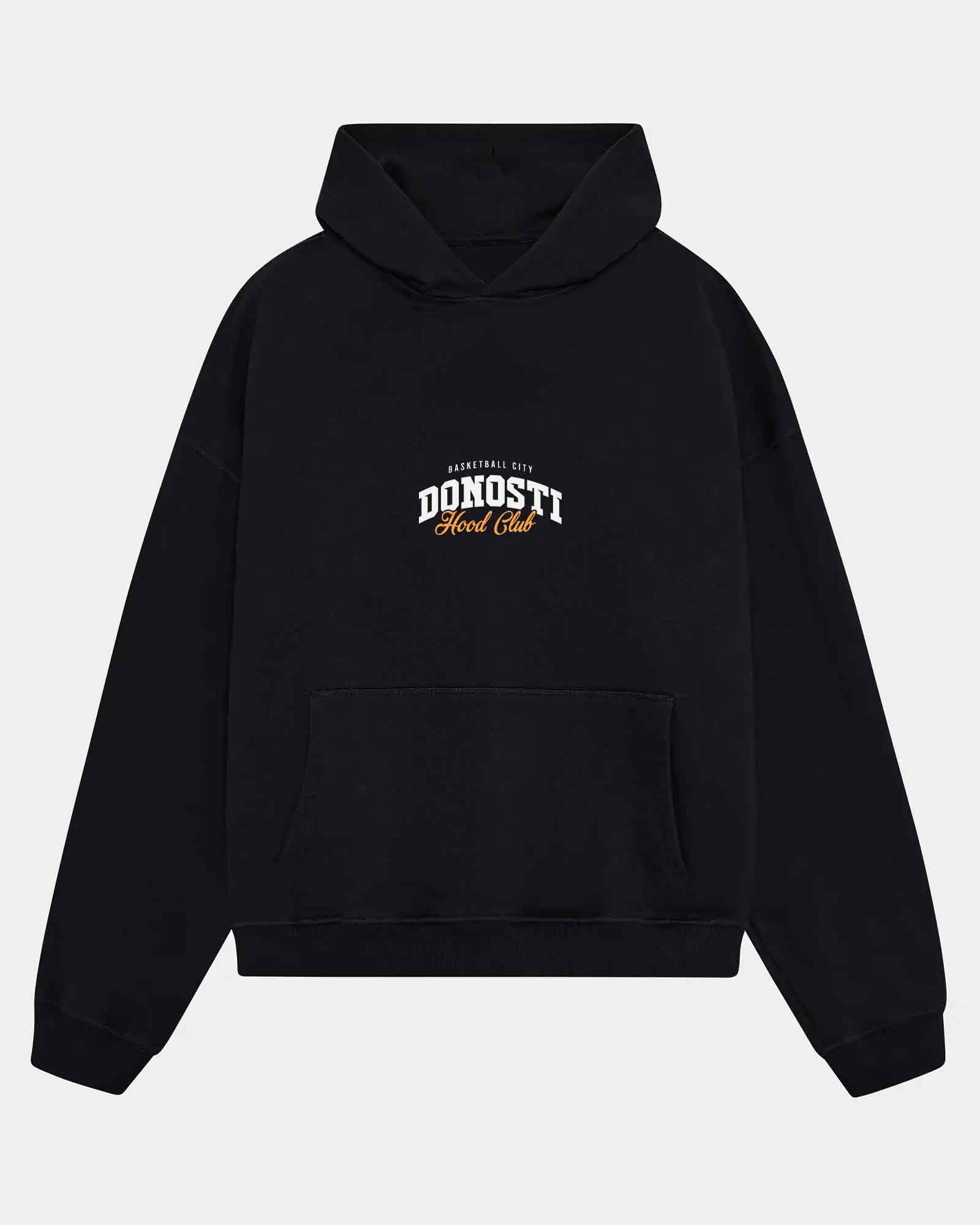 Sudadera Hood Club Oversize color negro