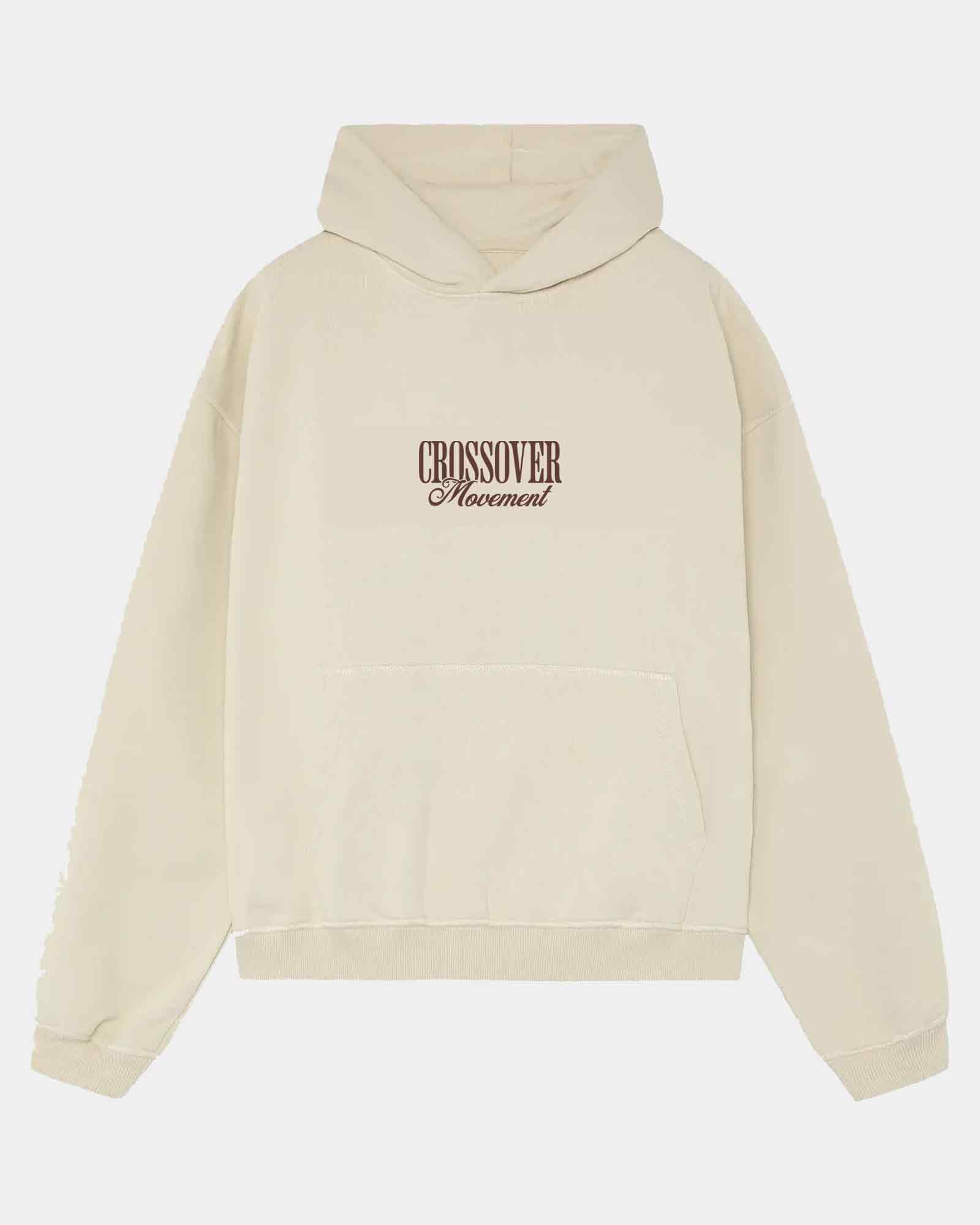 Sudadera Hood Oversize Crossover color Butter Cream