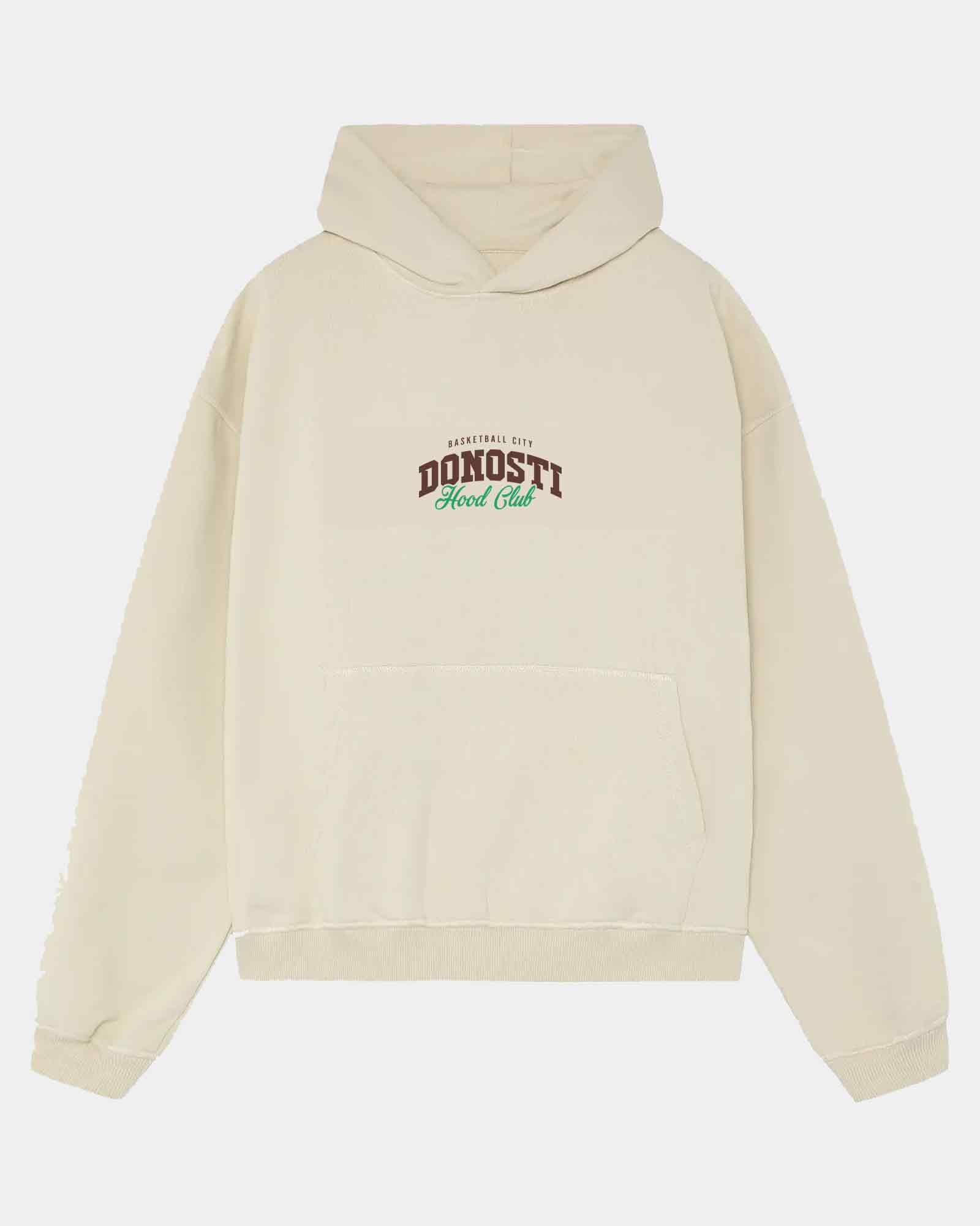 Sudadera Hood Club Oversize color Butter Cream