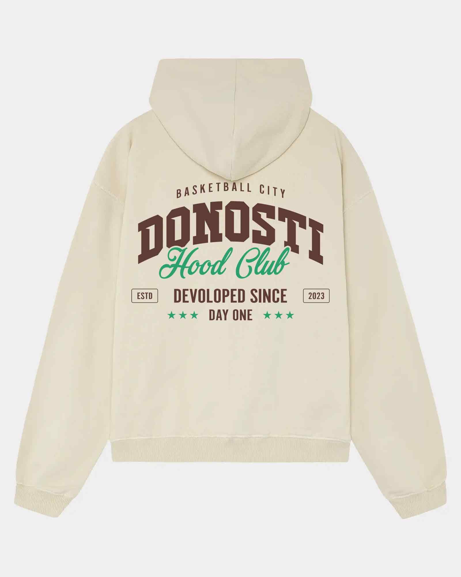 Sudadera Hood Club Oversize color Butter Cream