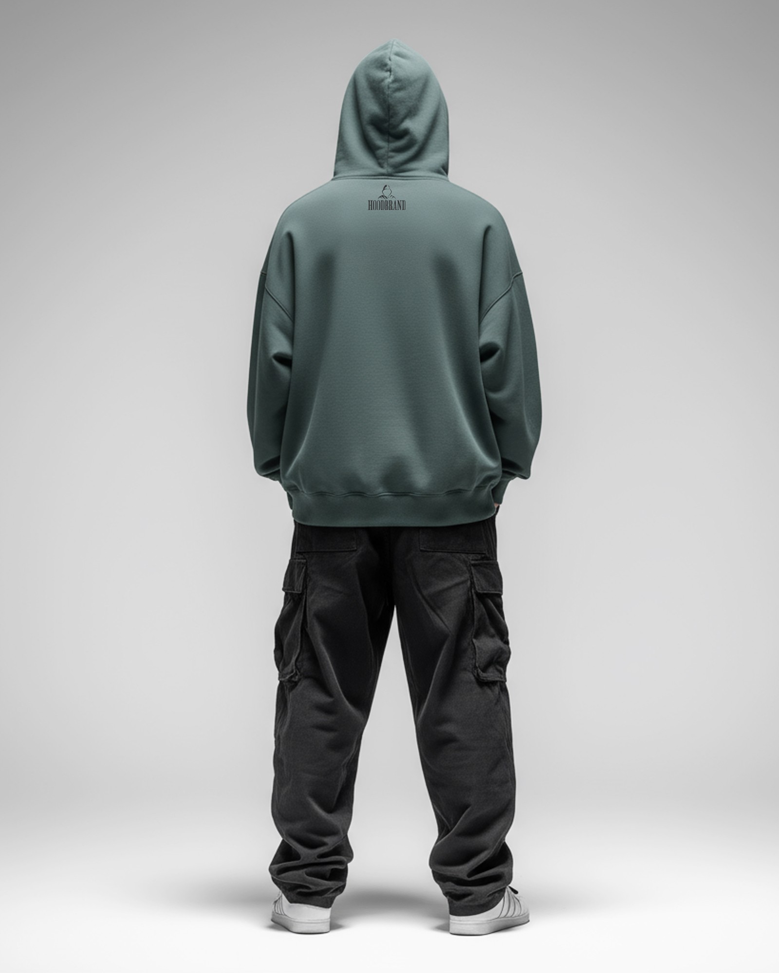 Sudadera Hood Oversize Crossover color Teal