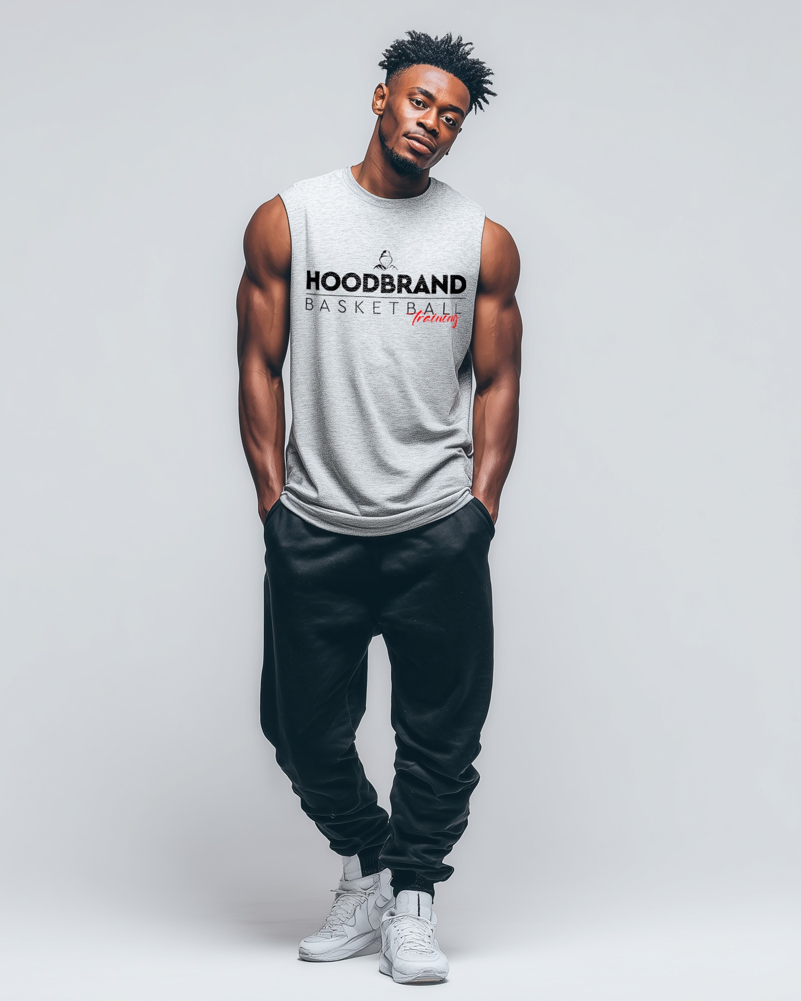 Camiseta sin mangas hood Training color gris