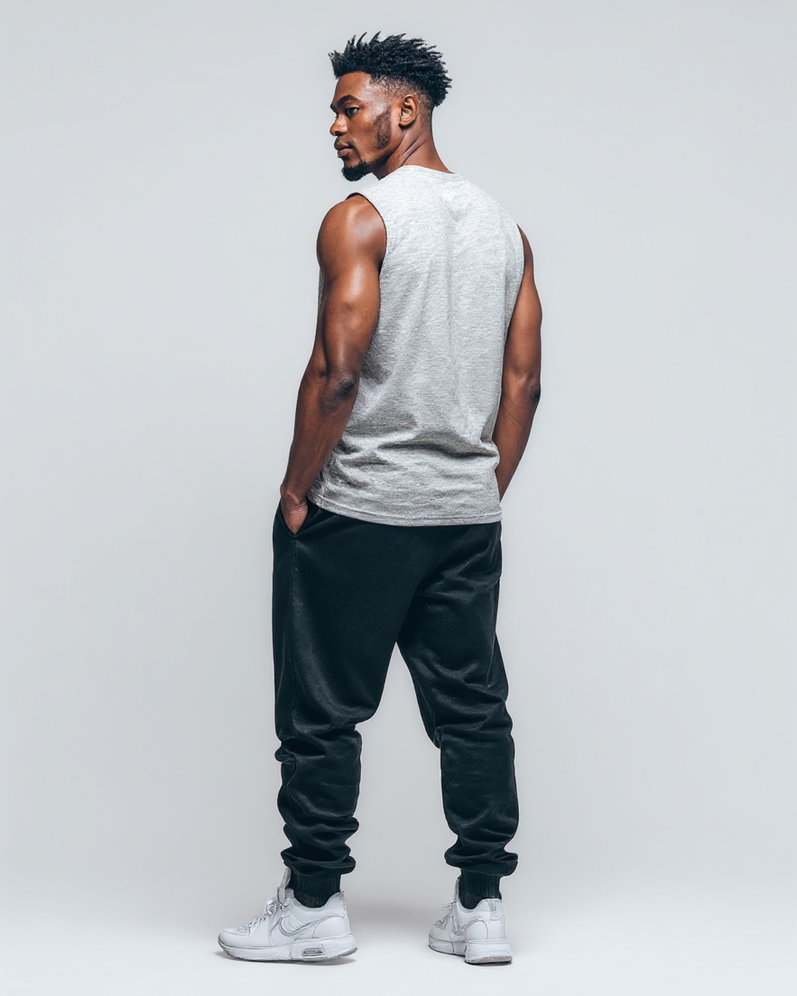Camiseta sin mangas hood Training color gris
