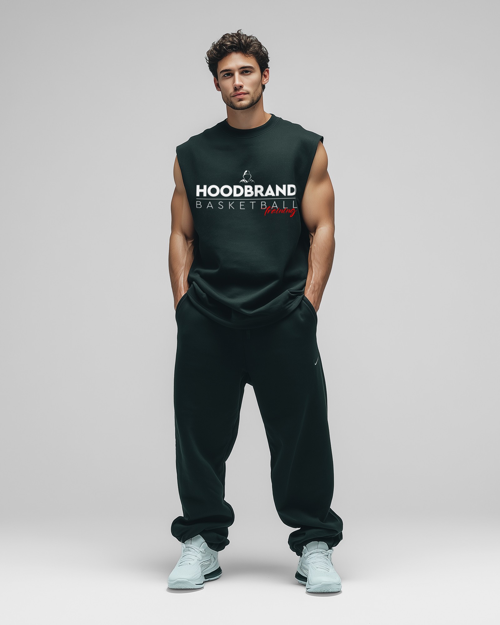 Camiseta sin mangas hood Training color negro