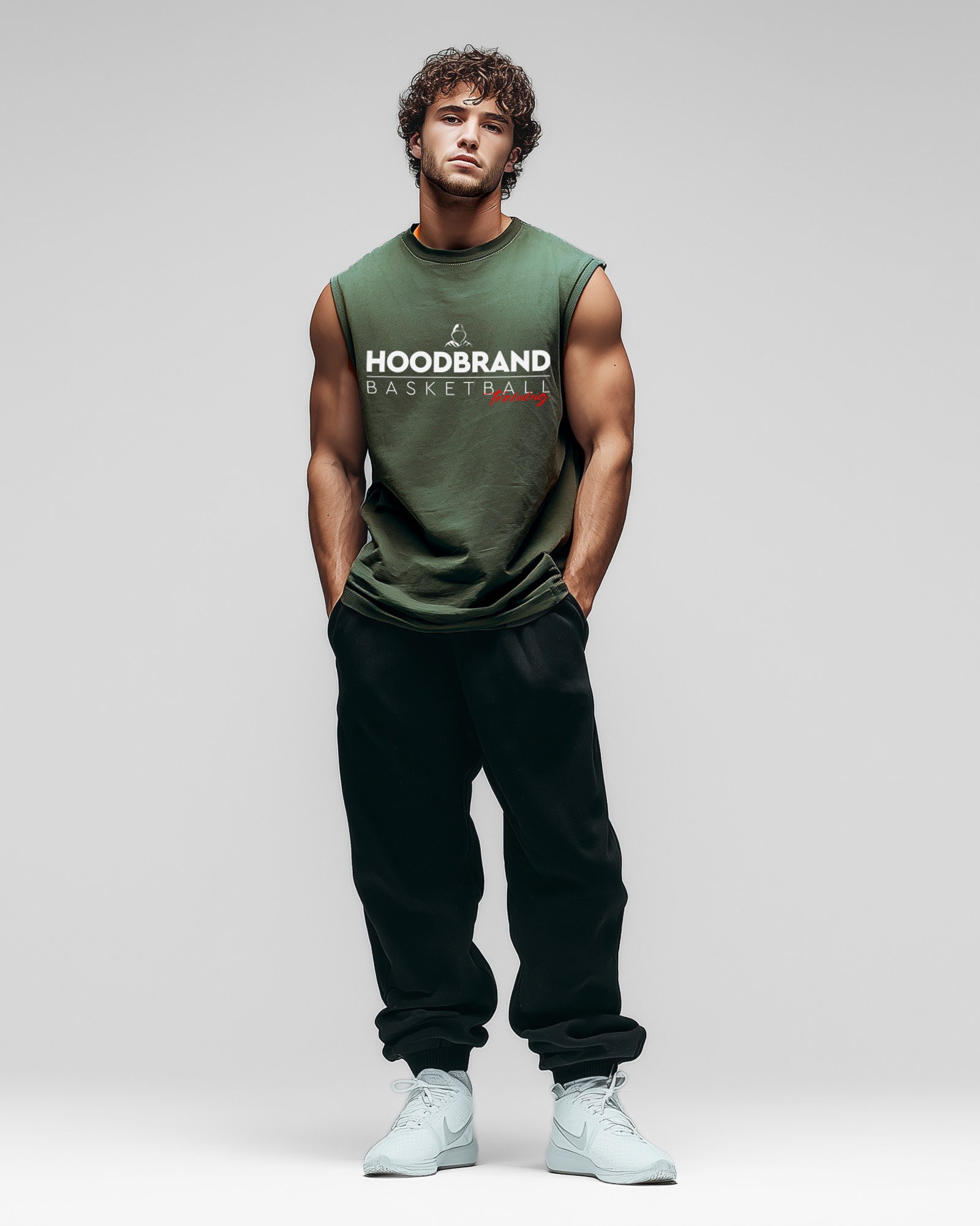 Camiseta sin mangas hood Training color verde