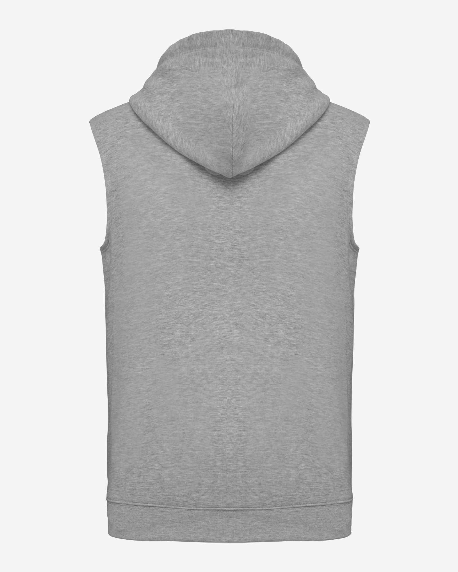 Sudadera sin mangas con capucha color gris