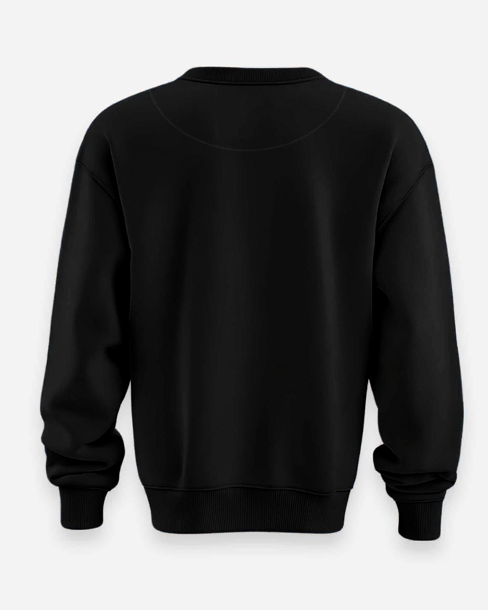 Sudadera sin capucha hood Unisex Streetwear color negro