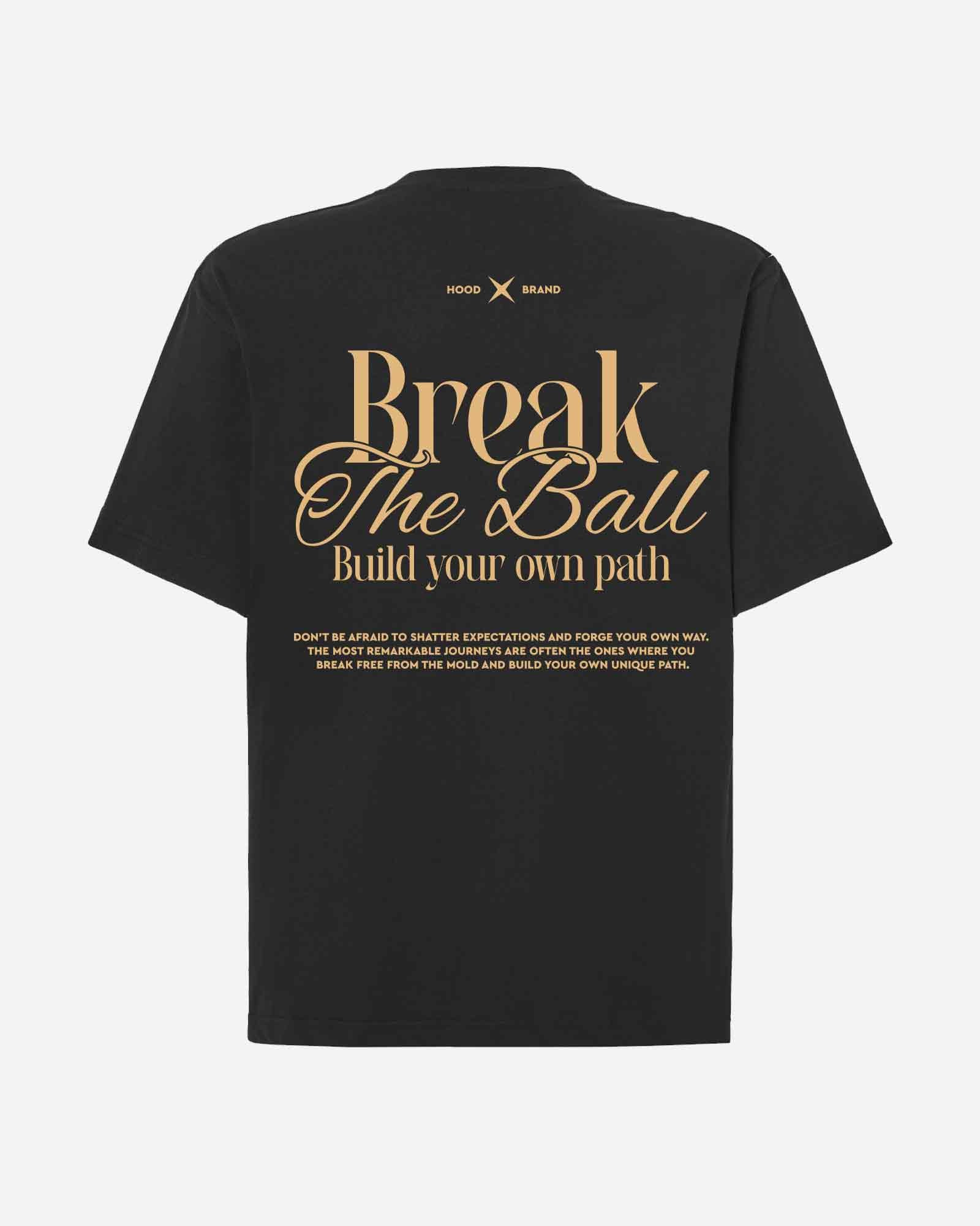 Camiseta hood Unisex Oversize modelo Break the Ball color negro