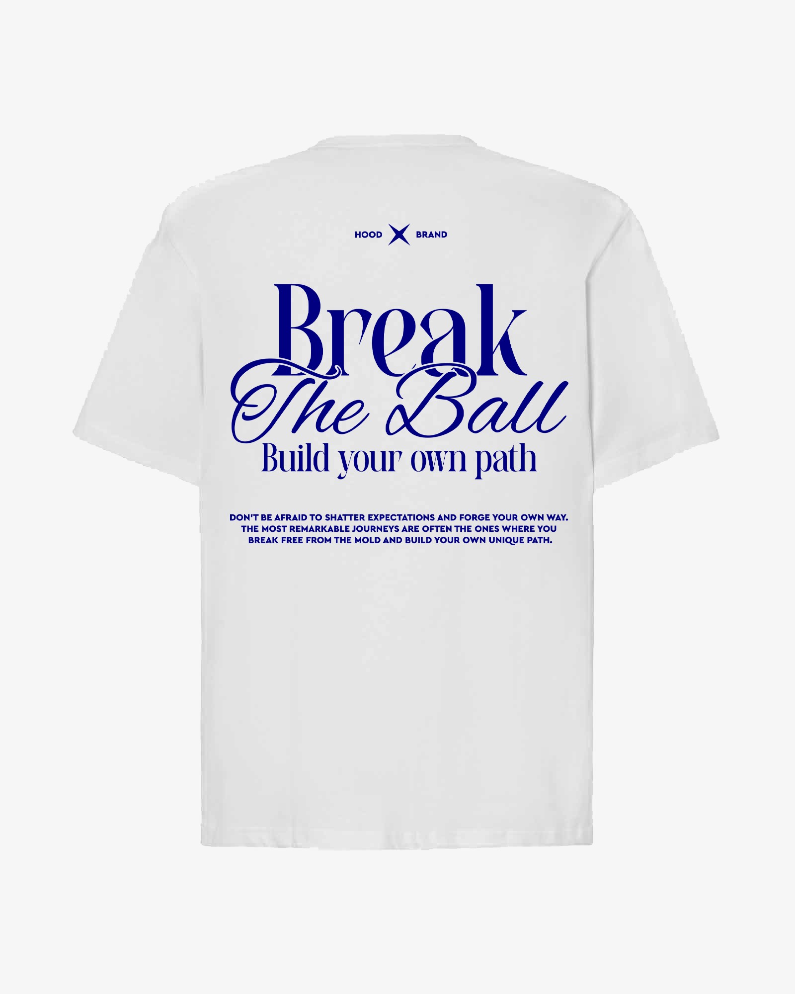 Camiseta hood Unisex Oversize modelo Break the Ball color Blanca