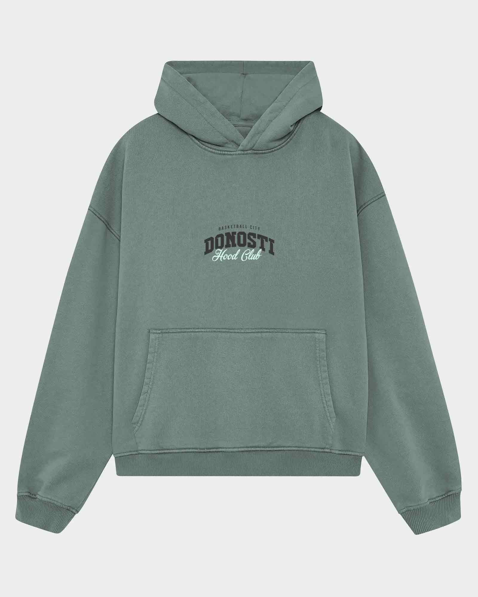 Sudadera Hood club Oversize color Teal