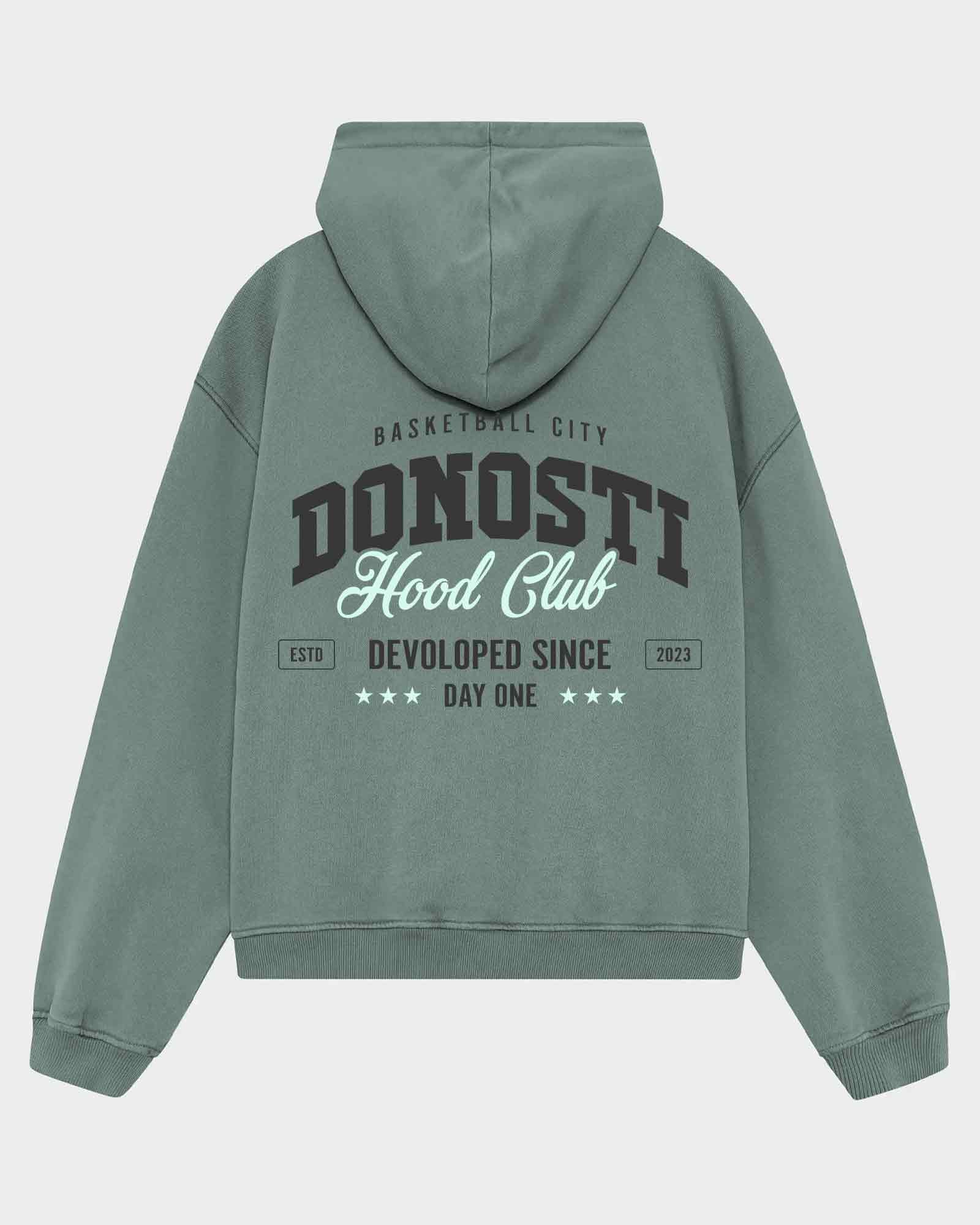 Sudadera Hood club Oversize color Teal