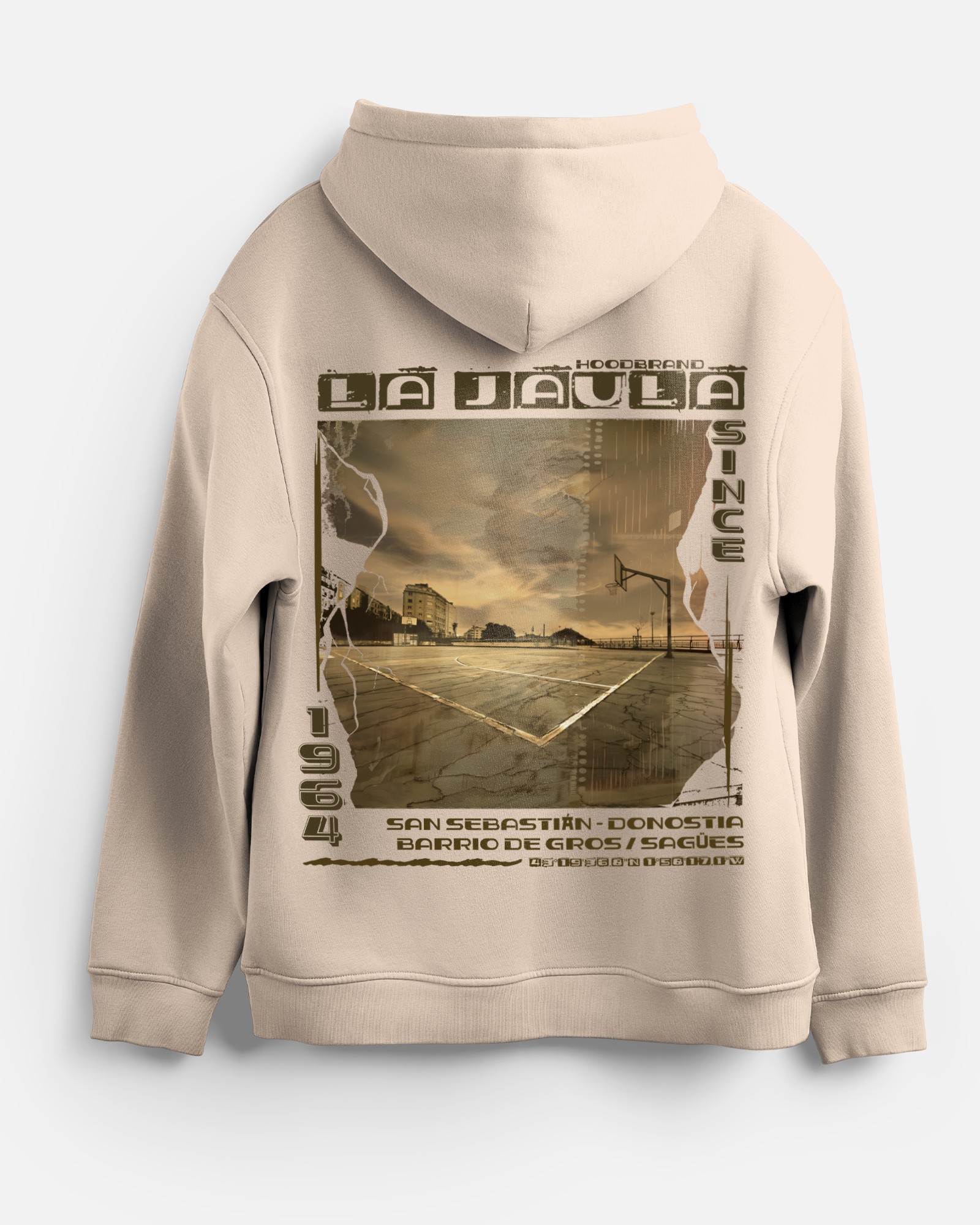 Sudadera hood Unisex La Jaula en Buttercream