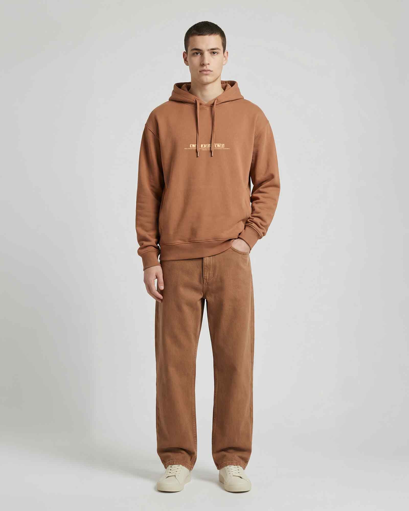 Sudadera hood Unisex La Jaula en color mocha