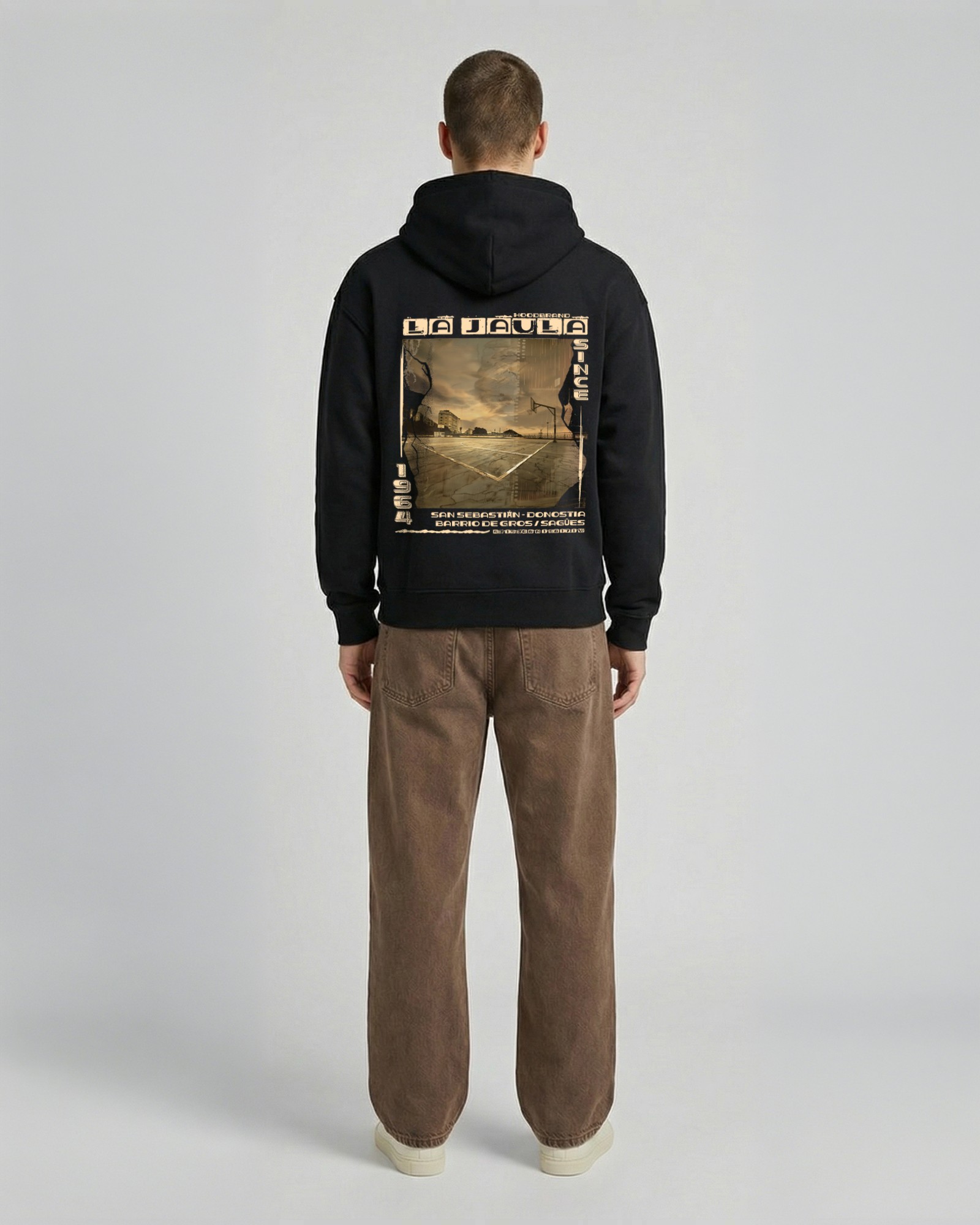 Sudadera hood Unisex La Jaula en color negro