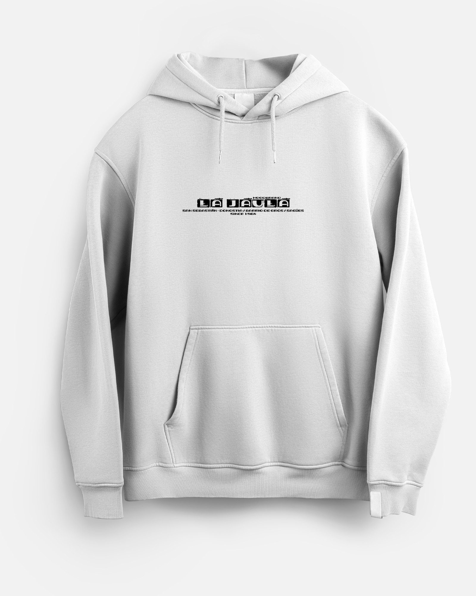 Sudadera hood Unisex La Jaula en color blanco