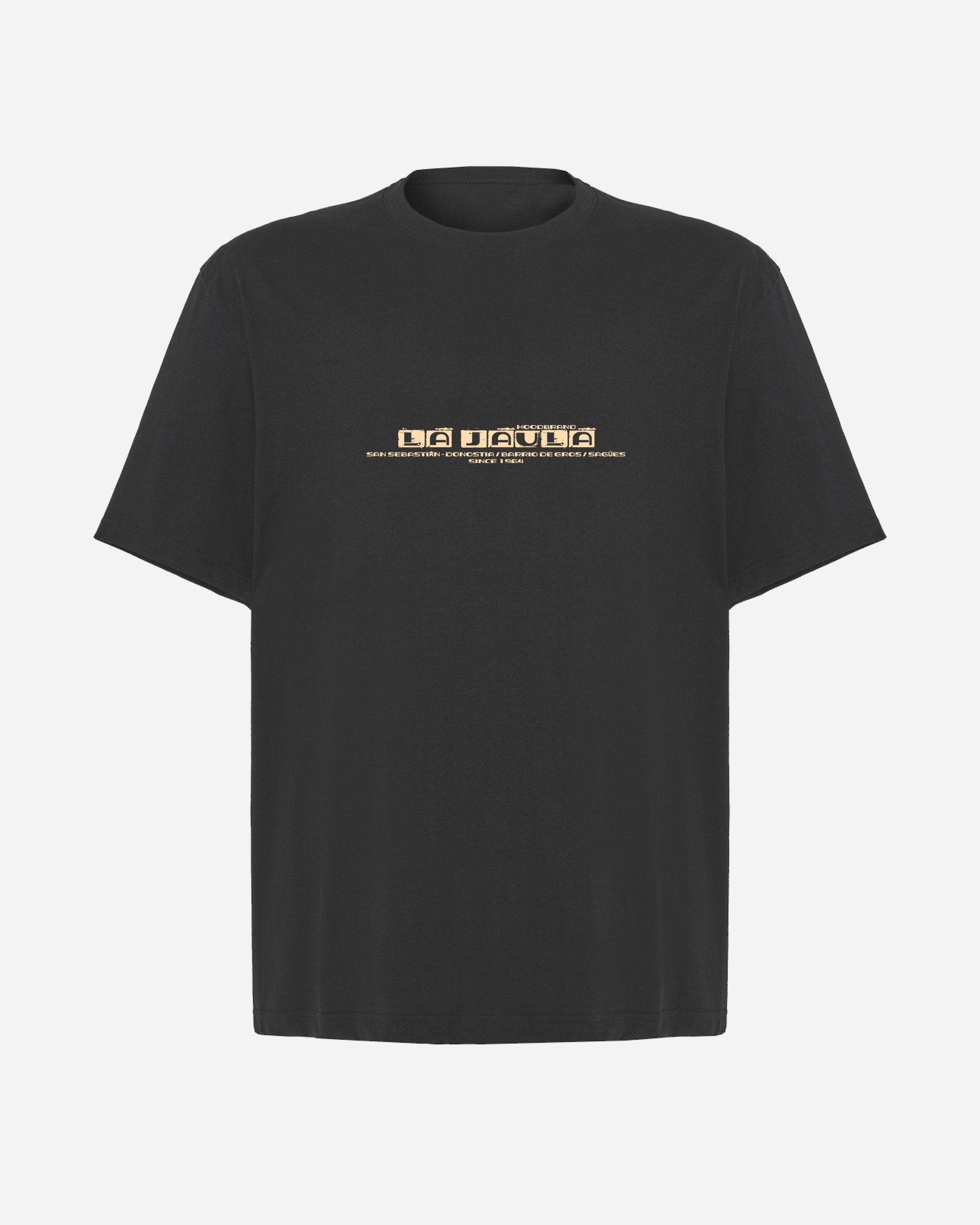 Camiseta hood Unisex Oversize modelo LA JAULA color negro