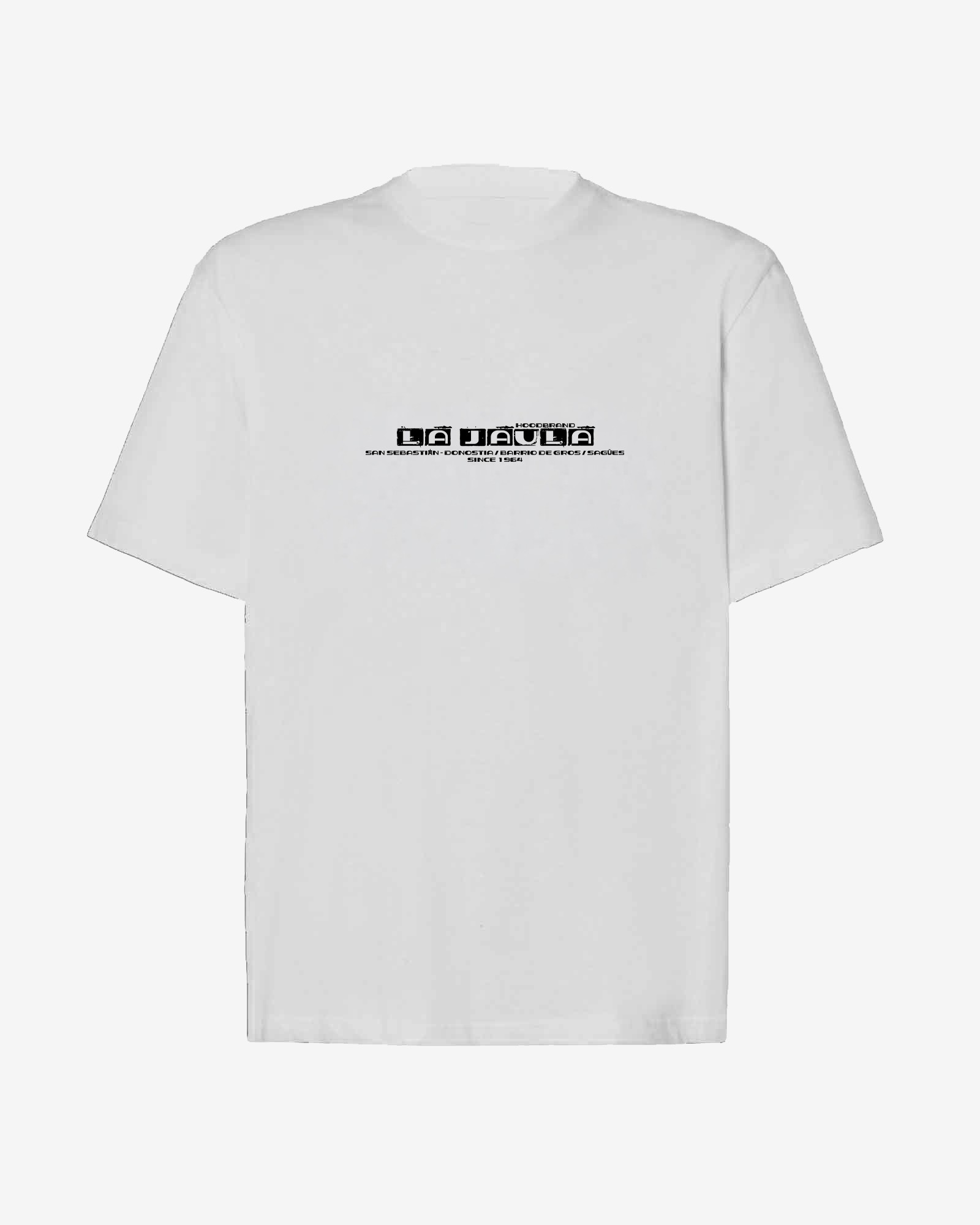 Camiseta hood Unisex Oversize modelo LA JAULA color blanco