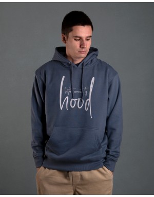 Sudadera hood Unisex Firma en color Steel Blue (ECO)
