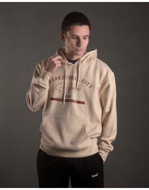 Sudadera hood Unisex San Sebastián en color Buttercream (ECO)